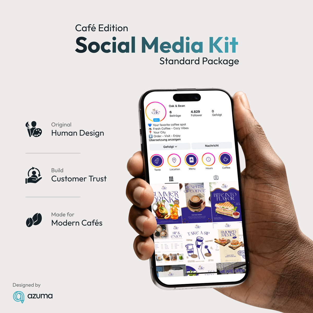 Café Social Media Canva Template Kit – Standard
