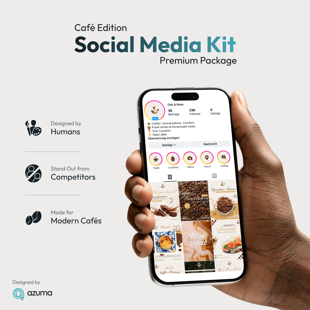 Café Social Media Canva Template Kit – Premium