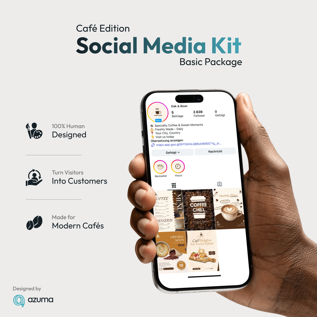 Café Social Media Canva Template Kit – Basic
