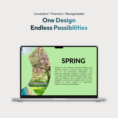 Circle Seasons Slide Template