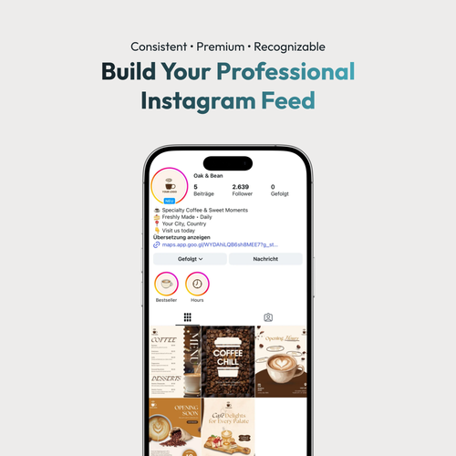 Café Social Media Canva Template Kit – Basic