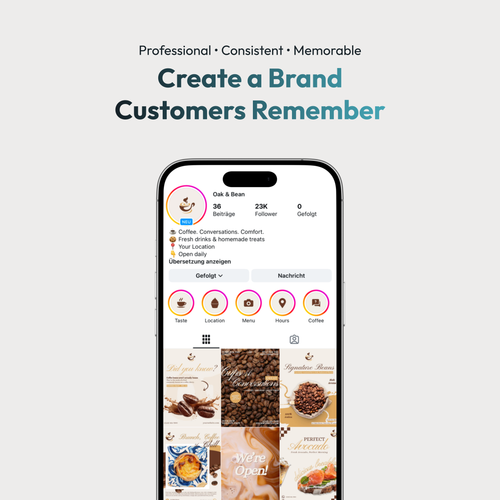Café Social Media Canva Template Kit – Premium