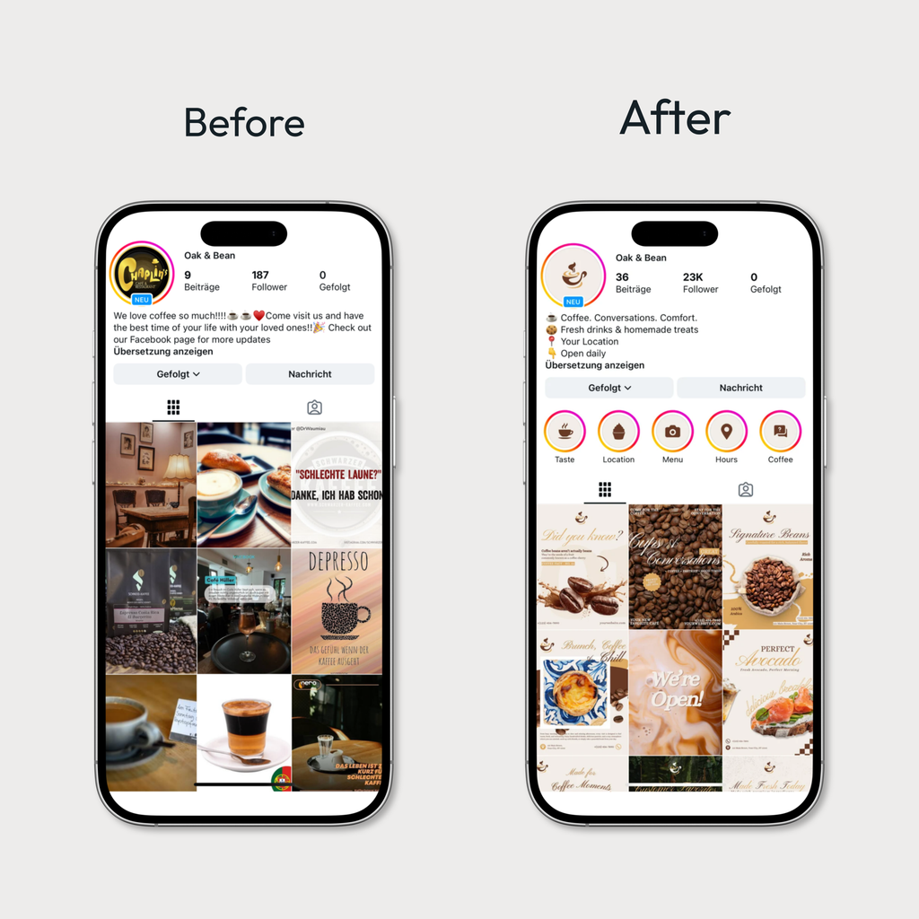 Café Social Media Canva Template Kit – Premium