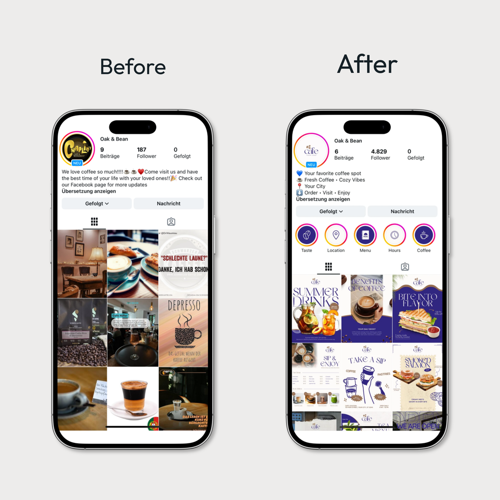 Café Social Media Canva Template Kit – Standard